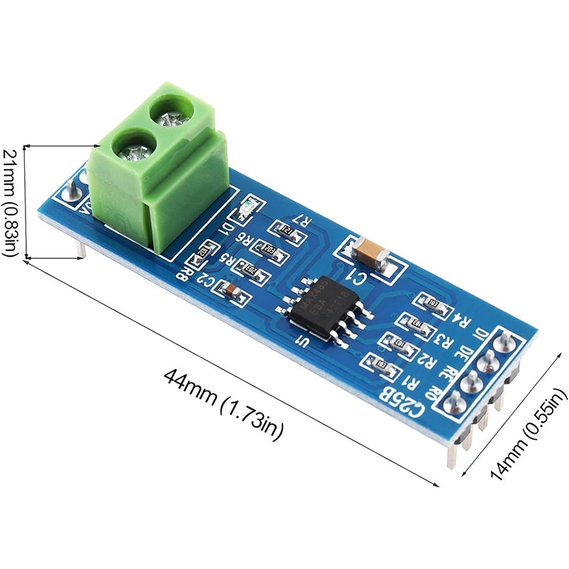 MAX485 RS485 Transceiver Module TTL UART Serial to RS485 Instrument Interface Module 5V Development Accessories Board