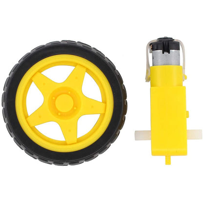Yellow DC TT Gear Geared Motor and Wheel (Smart Car Robot Gear) Blue full metal double shaft