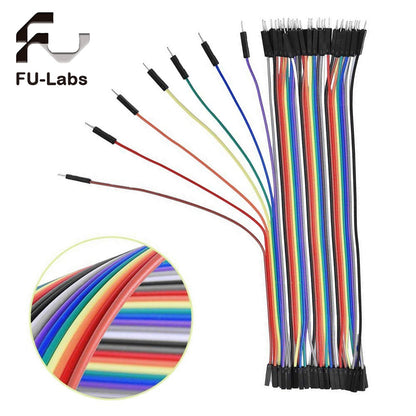40pin 10cm 15cm 20cm 30cm Multicolored Dupont Wire Line Male to Female,Male to Male, Female to Female Breadboard Jumper Wires Ribbon Cables Kit Compatible for Arduino