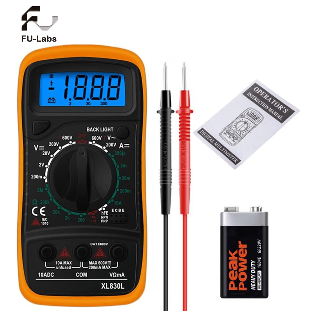 XL830L Digital Multimeter High Precision Digital Display Multimeter Electrician Multi-Function Resistance Voltage Measurement Instrument