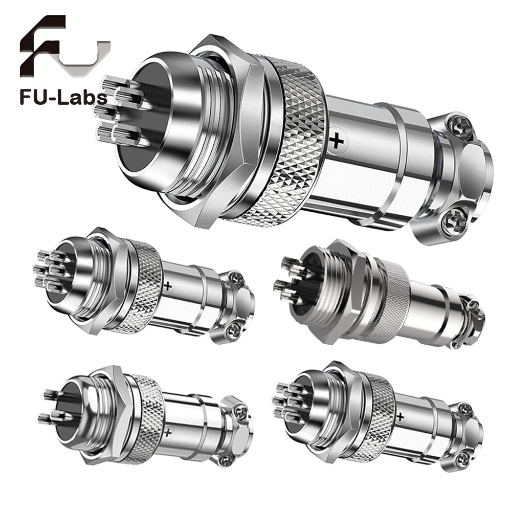 1Set GX16-2/3/4/5/6/7/8/9/10 Pin Male Female 16mm Wire M16 GX16 Circular Aviation Connector Socket Plug Metal