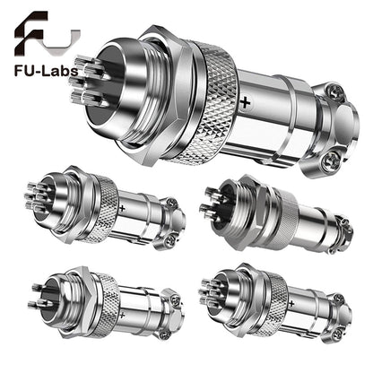 1Set GX16-2/3/4/5/6/7/8/9/10 Pin Male Female 16mm Wire M16 GX16 Circular Aviation Connector Socket Plug Metal