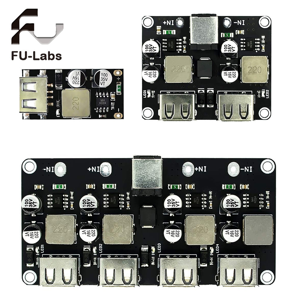 1/2/4Channel QC3.0 QC2.0 USB DC-DC Buck Converter Charging Step Down Module 6-32V 9V 12V 24V to Fast Quick Charger Circuit Board 5V