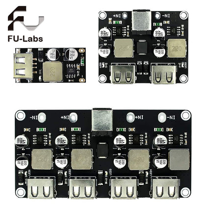1/2/4Channel QC3.0 QC2.0 USB DC-DC Buck Converter Charging Step Down Module 6-32V 9V 12V 24V to Fast Quick Charger Circuit Board 5V