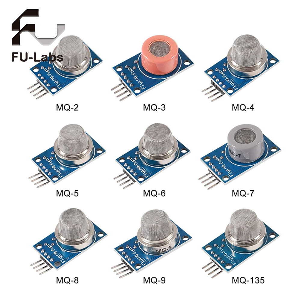 MQ2 MQ3 MQ4 MQ5 MQ6 MQ7 MQ8 MQ9 MQ135 Smoke Alcohol Methane LPG Carbon Monoxide Hydrogen Gas Sensor