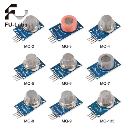 MQ2 MQ3 MQ4 MQ5 MQ6 MQ7 MQ8 MQ9 MQ135 Smoke Alcohol Methane LPG Carbon Monoxide Hydrogen Gas Sensor