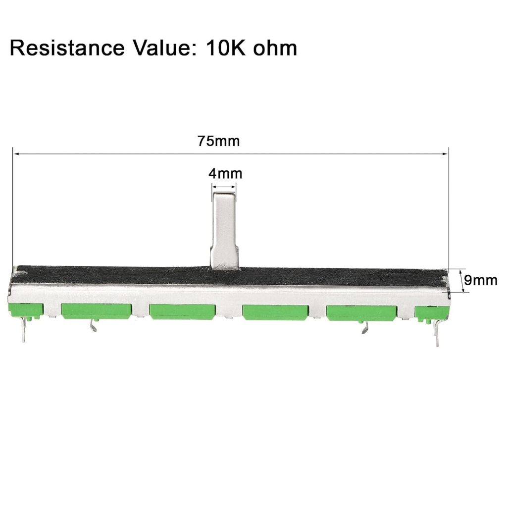 2piece 75mm A10K (A103) potentiometer 8-pin Two channel mixer fader 15mm