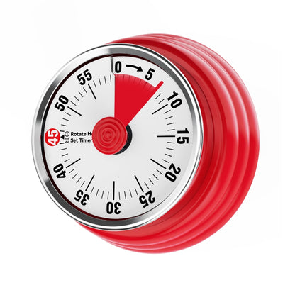 Mechanical Kitchen Timer, 60 Minute Visual Timers for Home Cooking Baking Oven Fitness Studying with Magnetic Backing