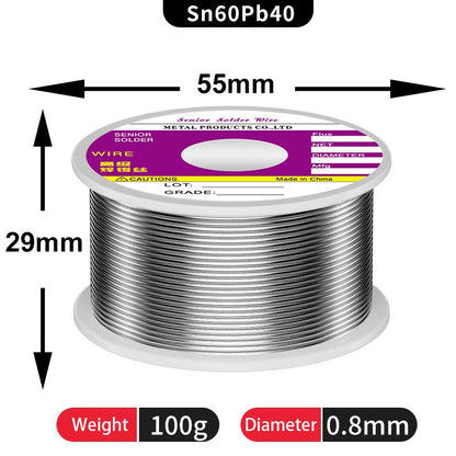 High quality 0.8mm 1.0mm solder wire 50g 100g leaded Sn60Pb40