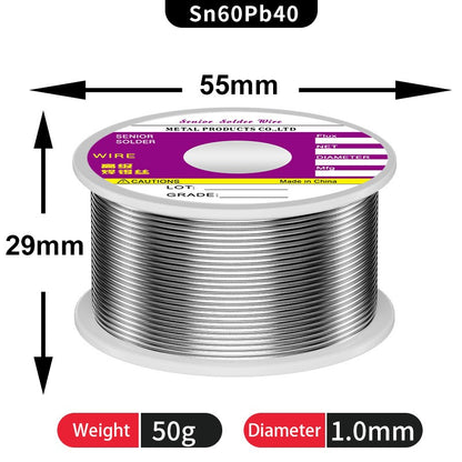 High quality 0.8mm 1.0mm solder wire 50g 100g leaded Sn60Pb40