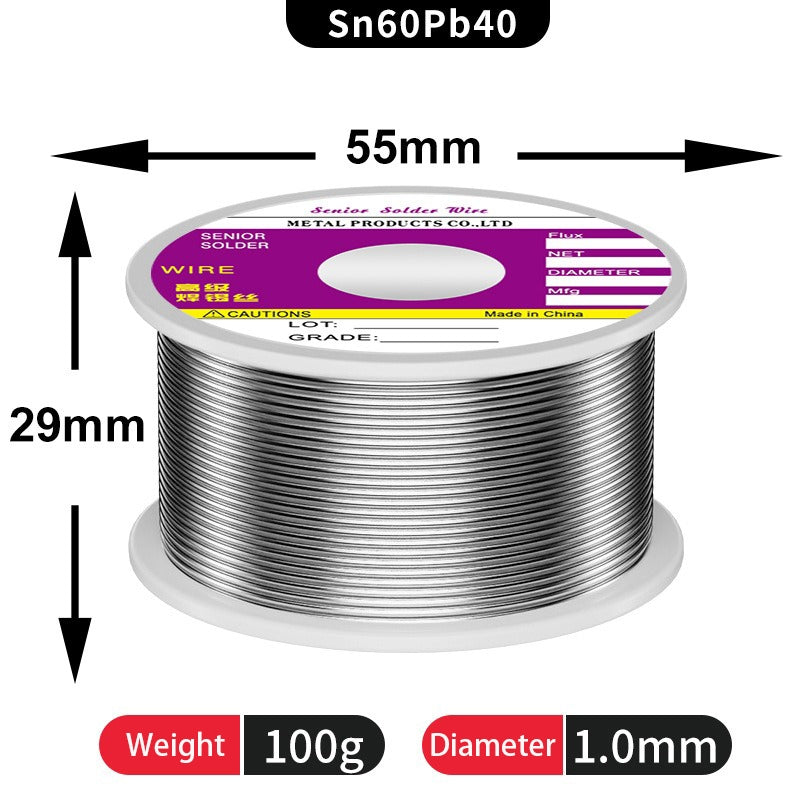 High quality 0.8mm 1.0mm solder wire 50g 100g leaded Sn60Pb40