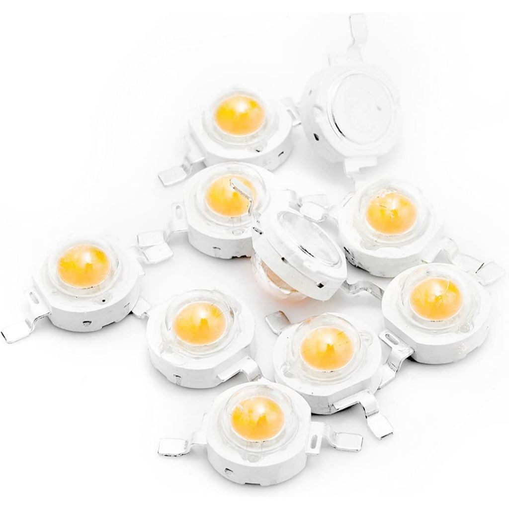 10Pcs 1W 3W high power lamp beads LED light emitting diodes white warm white red yellow green blue pink lamp beads