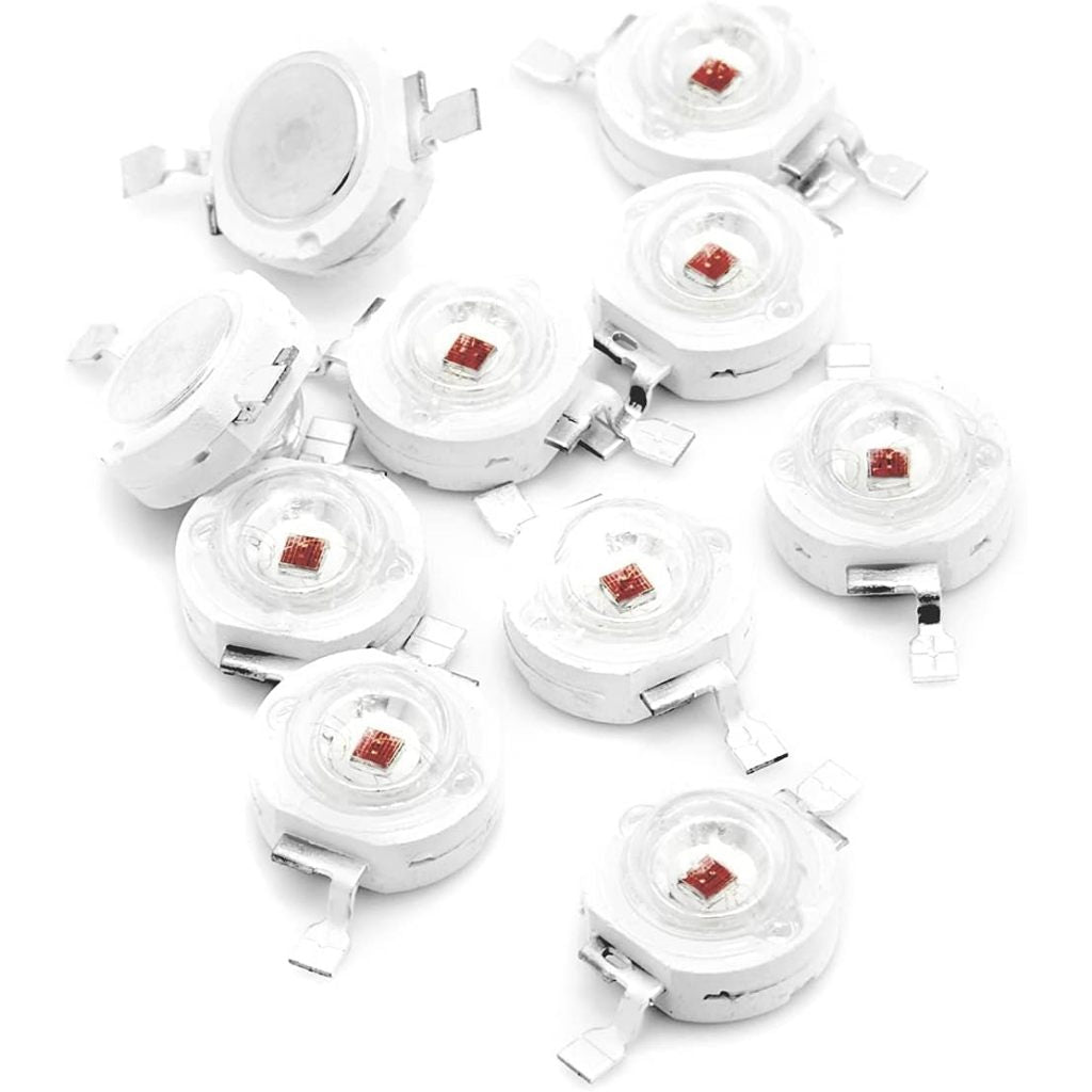 10Pcs 1W 3W high power lamp beads LED light emitting diodes white warm white red yellow green blue pink lamp beads