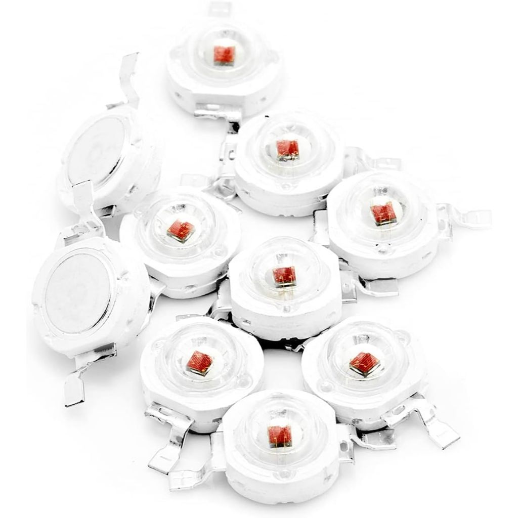 10Pcs 1W 3W high power lamp beads LED light emitting diodes white warm white red yellow green blue pink lamp beads