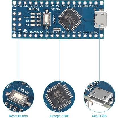 nano V3.0 ATMEGA328P improved board solderless board soldered board micro mini type-c interface