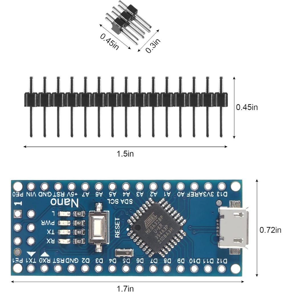 nano V3.0 ATMEGA328P improved board solderless board soldered board micro mini type-c interface