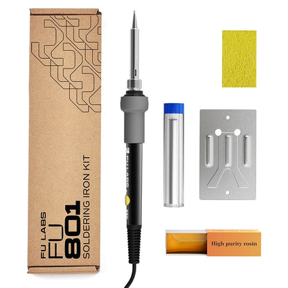 FU LABS 60W Adjustable Temperature Electric Soldering Iron Welding Heat Pencil 220V Solder Rework Station Repair Tools  5 set 10set FU801