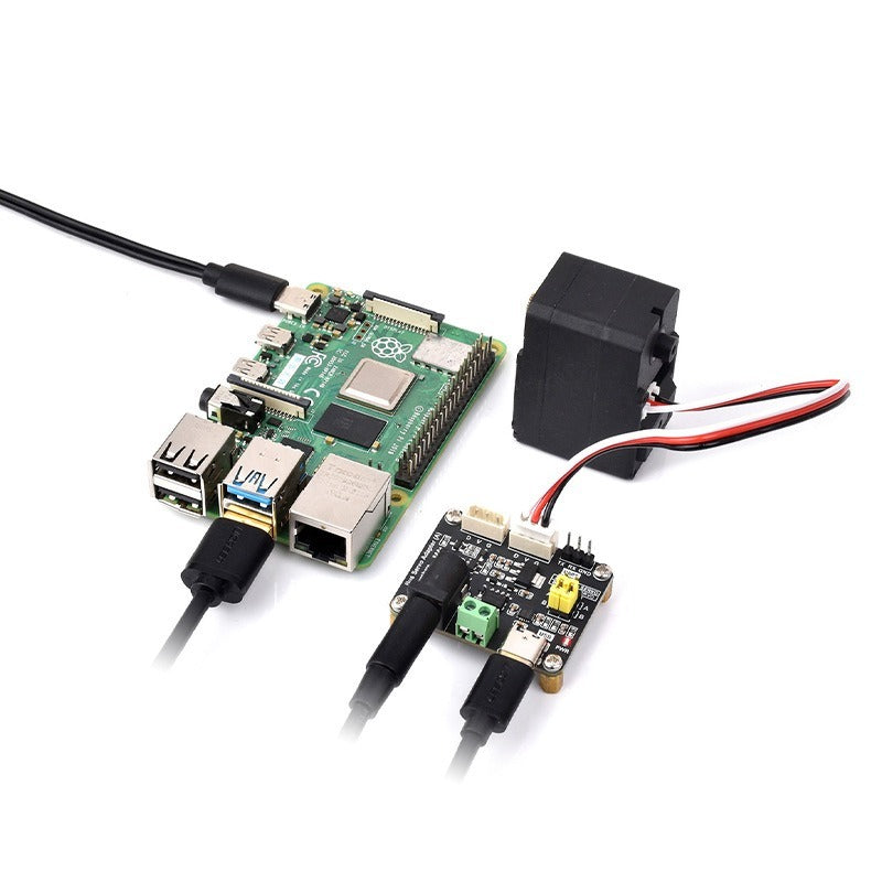 Raspberry Pi Serial Bus Servo Driver Board, Integrates Servo Power Supply