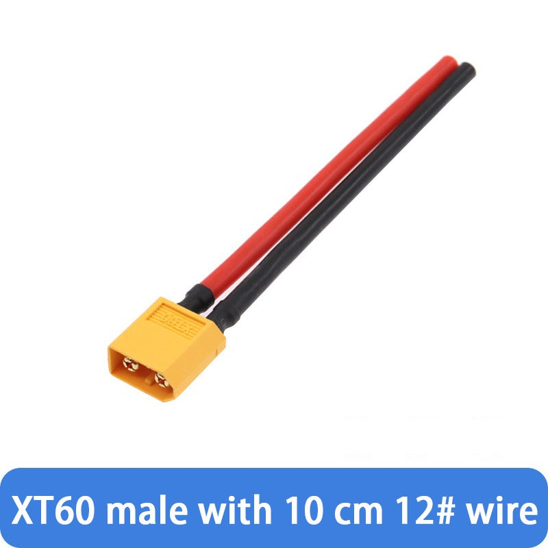 Amass XT60 Connector with Cable - High-Current Gold-Plated Charging Plug for RC LiPo Batteries