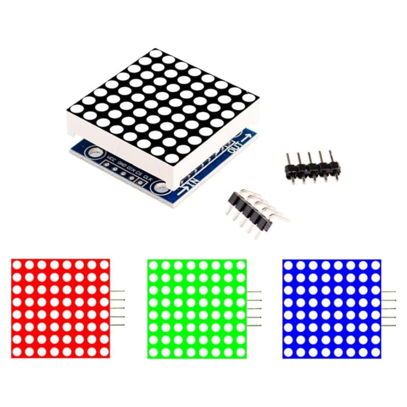 MAX7219 Dot Matrix Module MCU Control Driver LED Display Module Red Light Green Light Blue Light