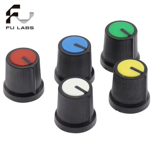 5 Colors 5PCS Knob with Spline Shaft 15x17mm WH148 Knob Cap AG2 Type for Potentiometer/Amplifier