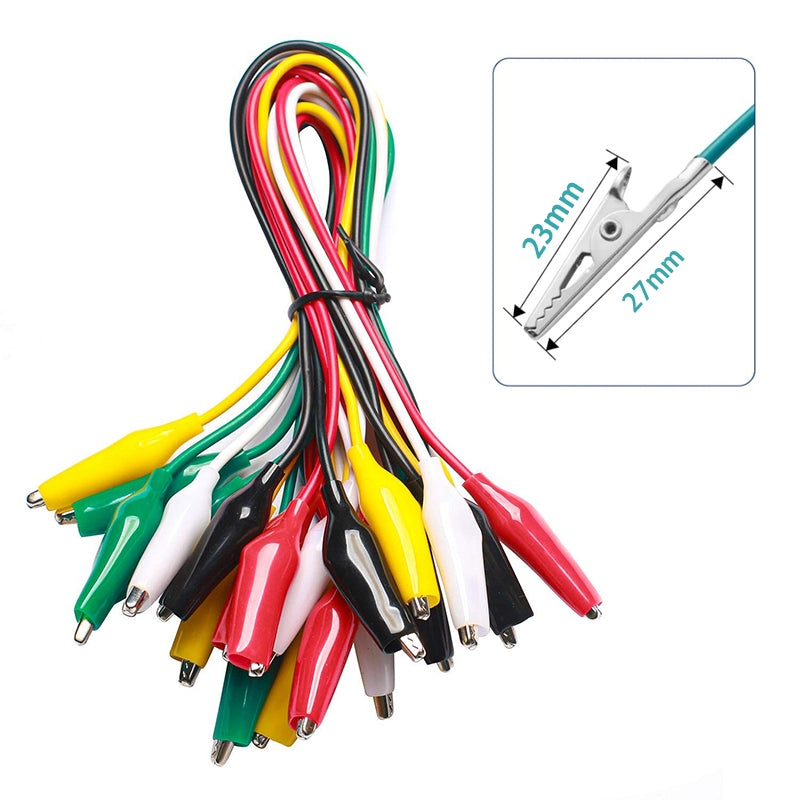 50cm Large medium small Alligator Clips Double ended Crocodile Clips Cable Wire Testing