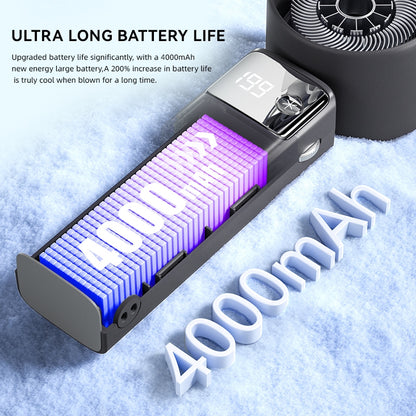 199-speed semiconductor cooling USB small fan 4000mah ultra-long battery life foldable with lanyard