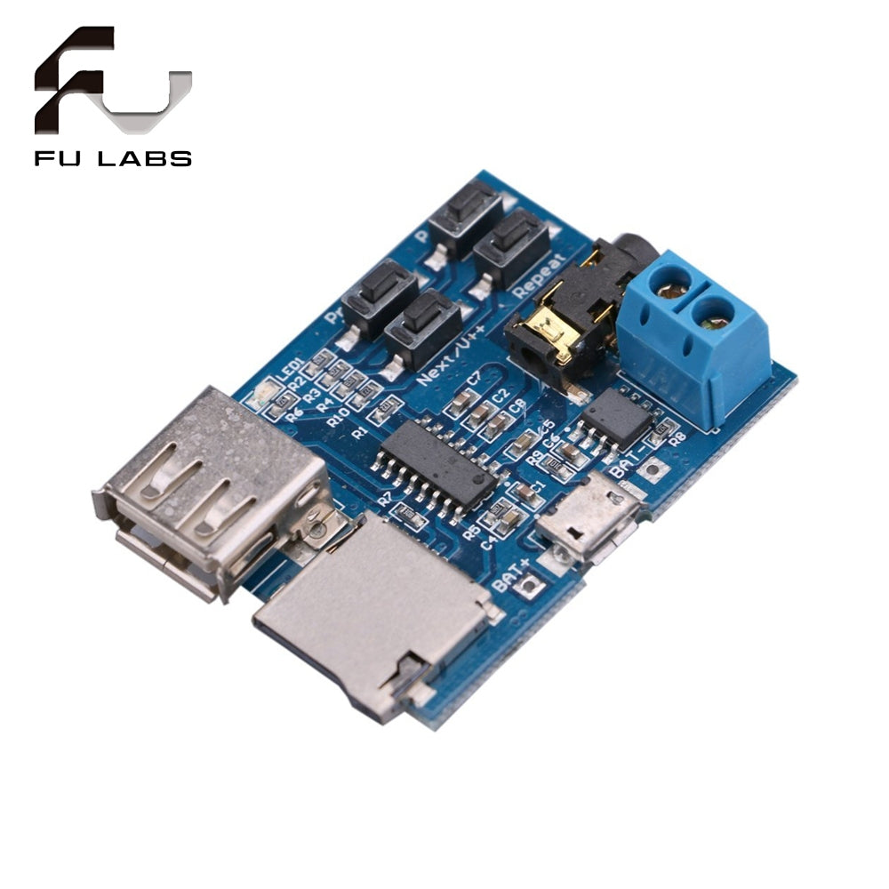 Non-Destructive MP3 Decoding Board MP3 Voice Decode Board Supporting TF Card U-Disk