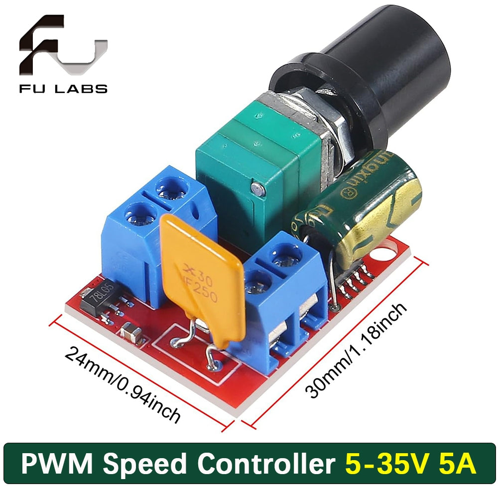 DC 1.8V-35V 40V 2A 3A 5A 10A 30W 80W 90W PWM Motor Speed Controller Low Voltage Motor Speed Controller PWM Adjustable drive module
