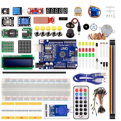 For Arduino UNO R3 RFID Starter Kit Upgraded Version Learning Suite LCD 1602 With Retail Box CH340 2560 R3 kit