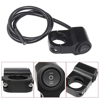 Universal 3-Wire Motorcycle Light Switch (Left/Right Handlebar Compatible) - High-Quality Waterproof Aluminum Alloy Switch