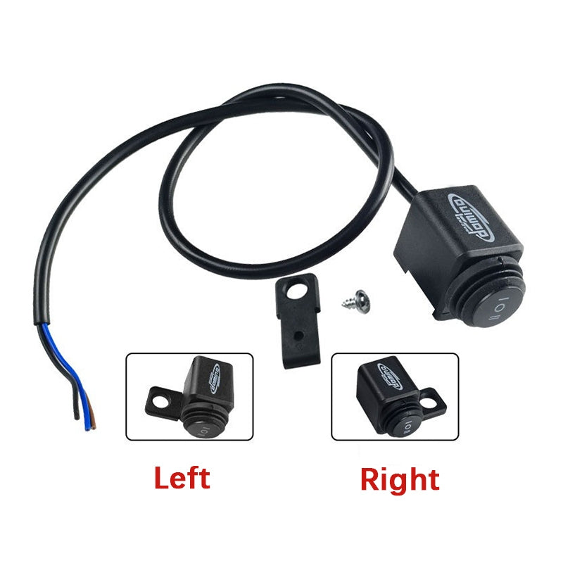 Universal 3-Wire Motorcycle Light Switch (Left/Right Handlebar Compatible) - High-Quality Waterproof Aluminum Alloy Switch