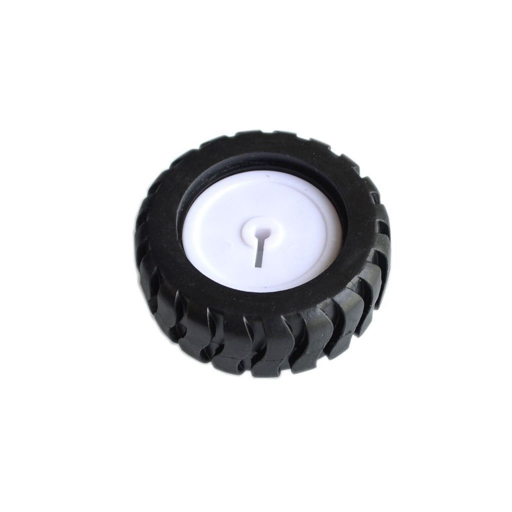 Rubber Wheel N20 ABS 43X19MM, D type 3mm hole