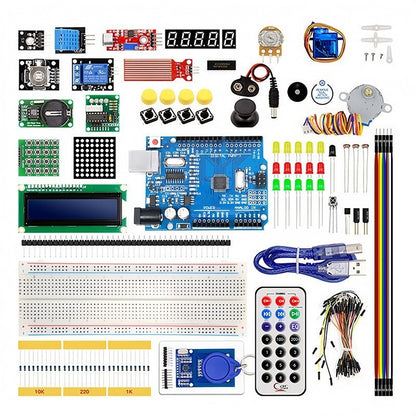 For Arduino UNO R3 RFID Starter Kit Upgraded Version Learning Suite LCD 1602 With Retail Box CH340 2560 R3 kit