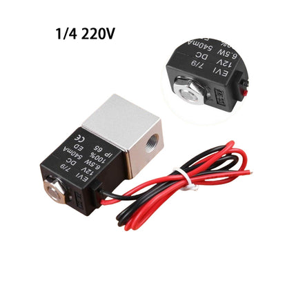 Solenoid Valve 1/4" 1/8" 2 Way Normally Closed Direct-Acting Pneumatic Valves For Water Air Gas Hot DC 12V 24V 110V 220V