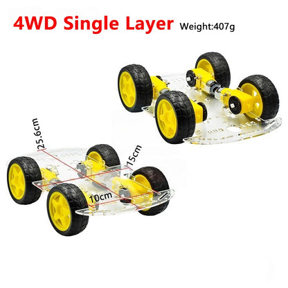 2WD | 4WD single Layer | 4WD double Layer Smart Robot Car Chassis Kit