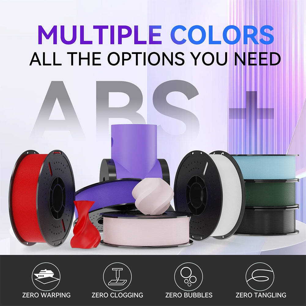 FULABS Filament ABS+ Filaments 3D Printer Filament 1.75mm 1KG Spool Heat Resistant Material