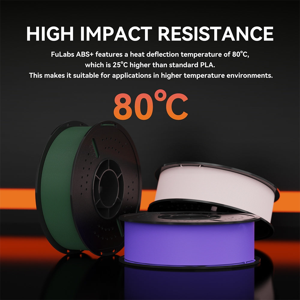FULABS Filament ABS+ Filaments 3D Printer Filament 1.75mm 1KG Spool Heat Resistant Material
