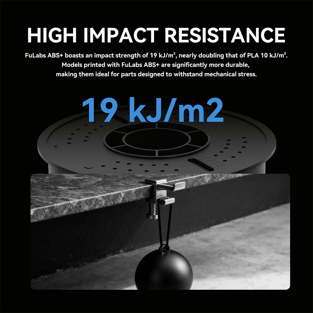FULABS Filament ABS+ Filaments 3D Printer Filament 1.75mm 1KG Spool Heat Resistant Material