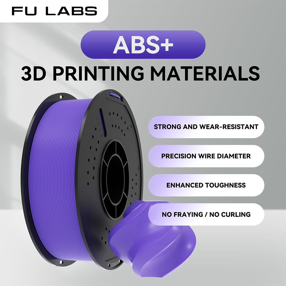 FULABS Filament ABS+ Filaments 3D Printer Filament 1.75mm 1KG Spool Heat Resistant Material