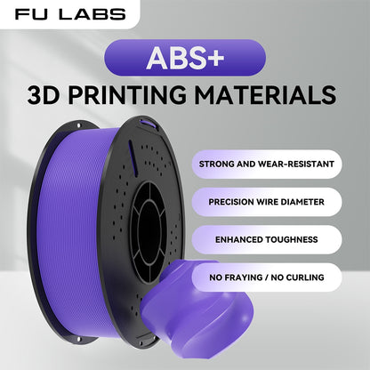 FULABS Filament ABS+ Filaments 3D Printer Filament 1.75mm 1KG Spool Heat Resistant Material