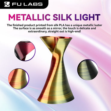 FULABS Filament PLA SILK Filaments 3D Printer Filament 1.75mm 1KG Spool Material Single color two colors three colors  rainbow colors