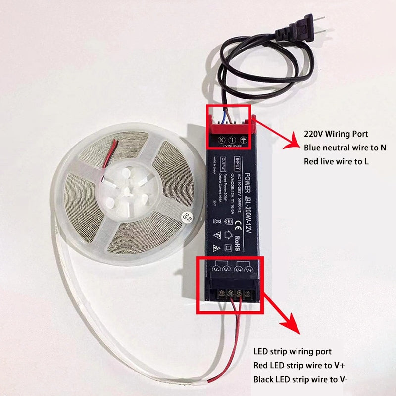Ultra LED Power Supply AC To DC12V/24V 100W 200W 300W 400W LED Strip Lighting Transformer
