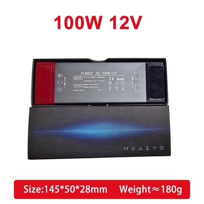 Ultra LED Power Supply AC To DC12V/24V 100W 200W 300W 400W LED Strip Lighting Transformer