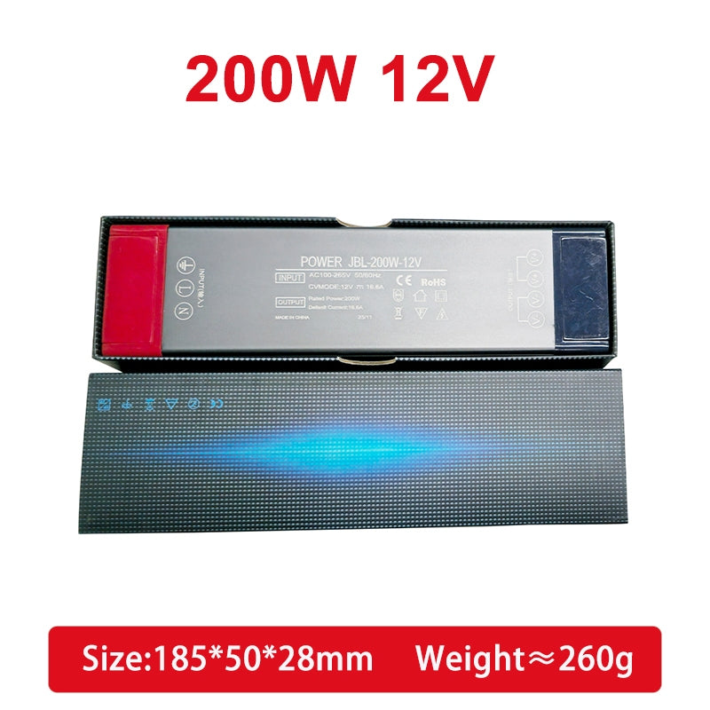 Ultra LED Power Supply AC To DC12V/24V 100W 200W 300W 400W LED Strip Lighting Transformer