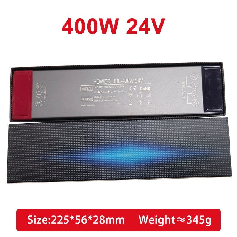 Ultra LED Power Supply AC To DC12V/24V 100W 200W 300W 400W LED Strip Lighting Transformer