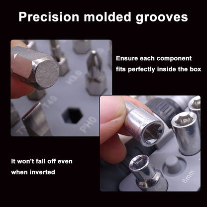 41-in-1 Home Repair & Auto Repair T-Type Ratchet Telescopic Socket Hex Screwdriver Set