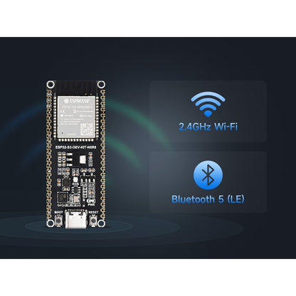 ESP32-S3 Microcontroller, 2.4GHz Wi-Fi Development Board, 240MHz Dual Core Processor, ESP32-S3-WROOM Module, Options For 8MB / 16MB / 32MB Flash and 8MB / 16MB PSRAM