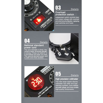 3000W 4000W AC 220V Motor Speed Controller Speed Control Switch Variable Voltage Regula Control LED Dimmer