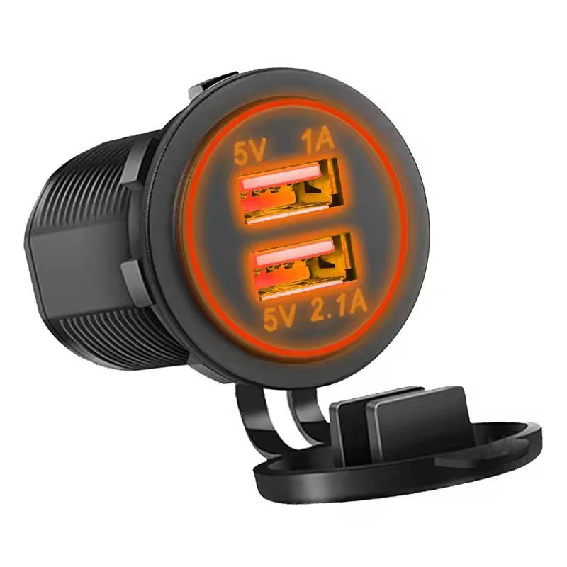 5V 3.1 A 12V dual USB Car Charger With panel waterproof power adapter socket outlet motorcycle boat vehicles